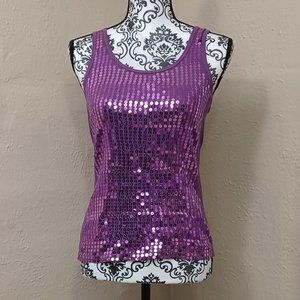 Wet Seal, Purple Sequin Tank Top, Wmn M